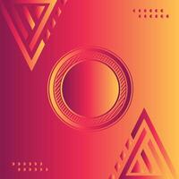 Orange and red gradient geometric shape circle background. Modern futuristic background. Can be use for landing page, banners, headers, presentations, and wallpaper backgrounds vector