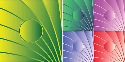 Abstract blue and green red pink technology geometric background with stripes line. Modern futuristic background vector