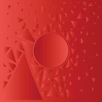 Abstract red gradient geometric background. Modern futuristic background . Can be use for banners, headers, presentations, and wallpaper backgrounds vector