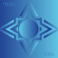 Blue abstract futuristic geometric square shape background. Science and technology vector