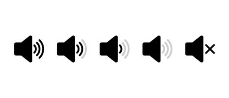 Speaker volume level icon. Audio speaker sign symbol vector