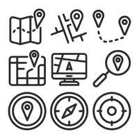 A compass is shown on the left side of the image vector