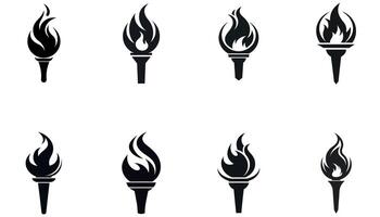 Simple Illustration of a Torch icon design vector