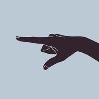 Hand with pointing finger. Human hand with pointing index finger vector