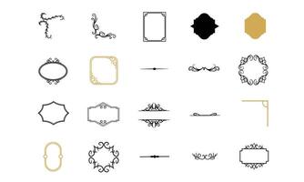 frame border handdrawn collection vector