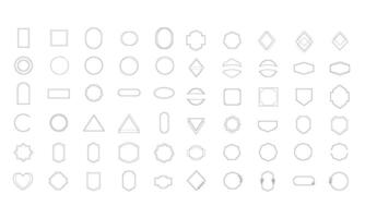 retro frame handdrawn collection vector