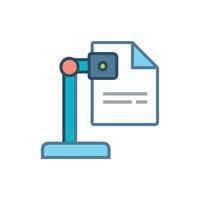 Reliable Document Camera Icon for Education vector