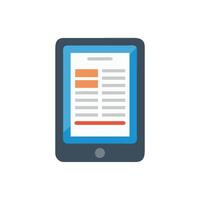 EBook Reader Icon for Learning Materials vector