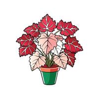 Charming Heuchera Houseplant Art vector