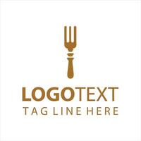 Forkful of Flavor fork logo vector