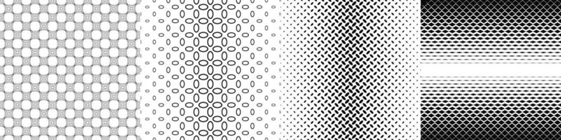 Black and white abstract geometrical pattern collection vector