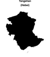 Tangshan blank outline map vector