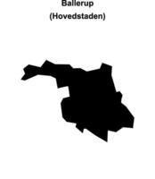 Ballerup municipality blank outline map vector