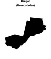 Dragor municipality blank outline map vector