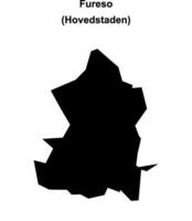 Fureso municipality blank outline map vector