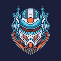 AI robot with a futuristic look vector