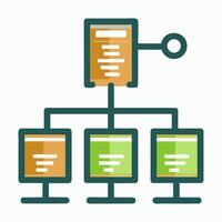 Algorithm flowchart tree design vector