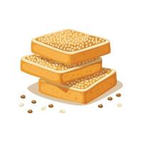 A stack of sweet sesame bars vector