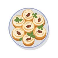 Maamoul cookies with dates vector