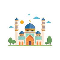 Moroccan mosque with patterns vector