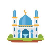 Mosque with a water fountain vector