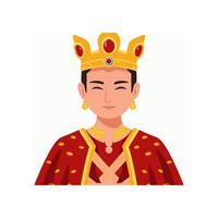 King with a crown and cape vector