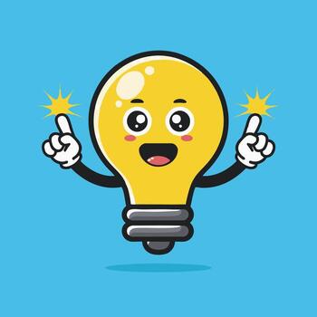 Lightbulb with an idea spark vector