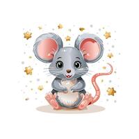 Mini cookie mouse vector