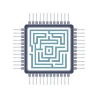 CPU with maze pattern vector