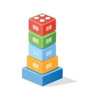 blocks building blocks tower vector