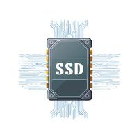 SSD with speed lines vector