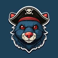 Tasmanian Devil with Pirate Hat vector