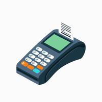 A credit card being swiped at a terminal vector