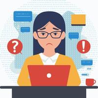 A developer frustrated with error messages vector