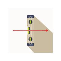 laser level projecting a straight line on a wall vector