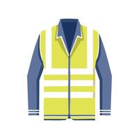 reflective jacket with stripes for nighttime visibility vector