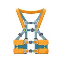safety harness with multiple attachment points vector