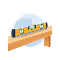 spirit level balancing on a beam vector