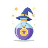 wizard potion bottle with a funny label vector