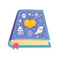 wizard spellbook with doodles in the margins vector
