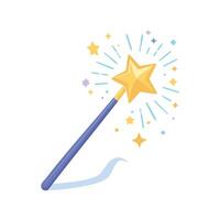 wizard wand with a sparkly trail vector