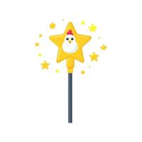 wizard wand with a rubber chicken at the tip vector