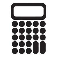 Minimalist calculator silhouette design for mobile app design vector