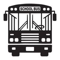 Classic School Bus Silhouette Illustration Graphic Design vector