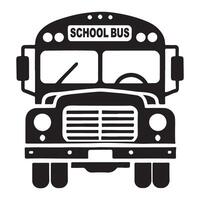 Classic front view school bus icon for transport vector