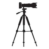 Isolated Camera on Tripod Silhouette Illustration Design vector