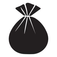 Simple Sack Bag Illustration Black for Various Design Projects vector