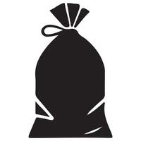 Simple Bag Silhouette Illustration for Versatile Use vector