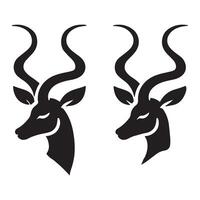 Charming African Antelope Silhouette Design for Brand Identity Projects vector