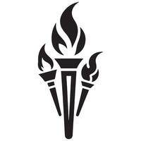 Silhouette of Three Torches Flame Graphic Design Resources vector